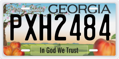 GA license plate PXH2484