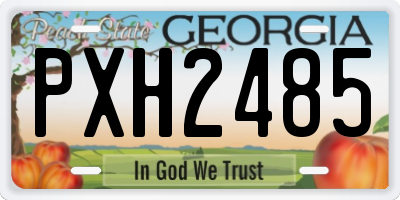 GA license plate PXH2485
