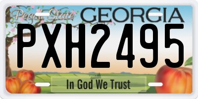 GA license plate PXH2495