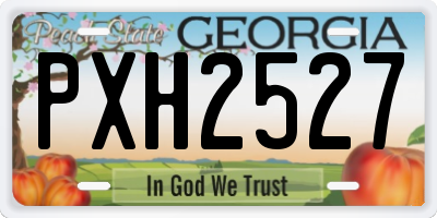 GA license plate PXH2527