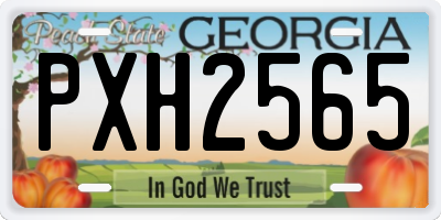 GA license plate PXH2565