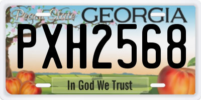 GA license plate PXH2568