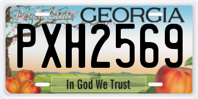 GA license plate PXH2569