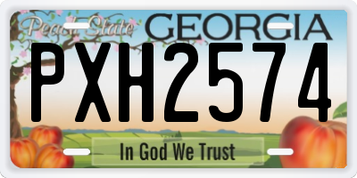 GA license plate PXH2574