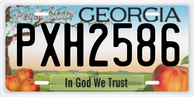 GA license plate PXH2586