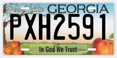 GA license plate PXH2591