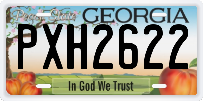 GA license plate PXH2622