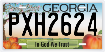 GA license plate PXH2624