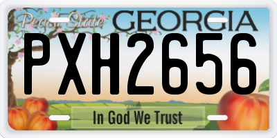 GA license plate PXH2656