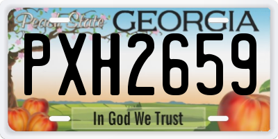 GA license plate PXH2659