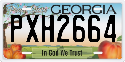 GA license plate PXH2664