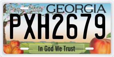 GA license plate PXH2679