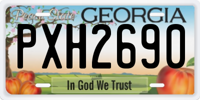 GA license plate PXH2690