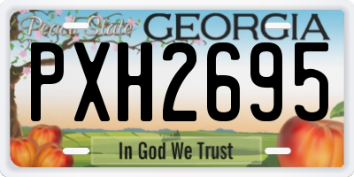 GA license plate PXH2695