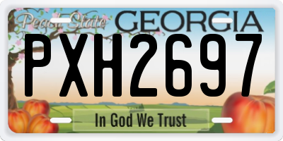 GA license plate PXH2697