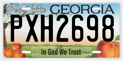 GA license plate PXH2698