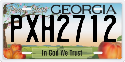 GA license plate PXH2712