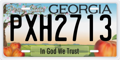 GA license plate PXH2713