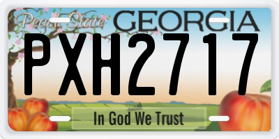 GA license plate PXH2717