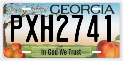 GA license plate PXH2741