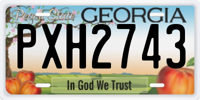 GA license plate PXH2743