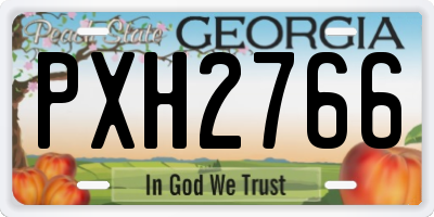 GA license plate PXH2766