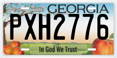 GA license plate PXH2776