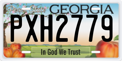 GA license plate PXH2779