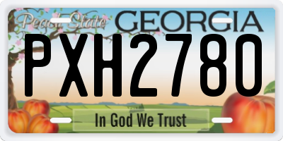 GA license plate PXH2780