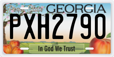 GA license plate PXH2790
