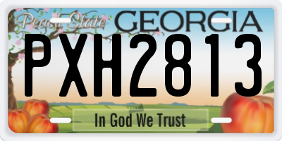 GA license plate PXH2813