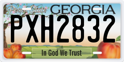 GA license plate PXH2832