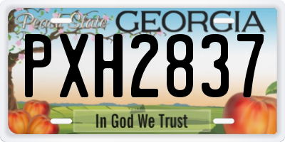 GA license plate PXH2837