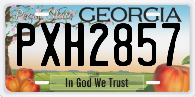 GA license plate PXH2857