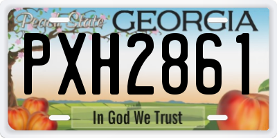 GA license plate PXH2861