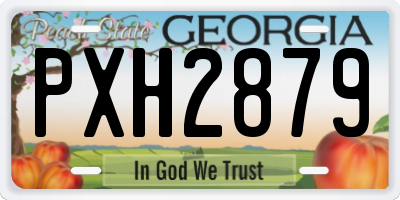GA license plate PXH2879
