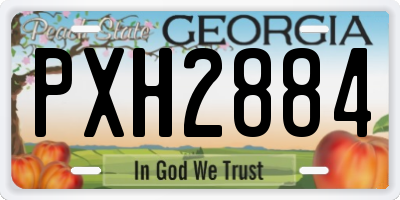 GA license plate PXH2884