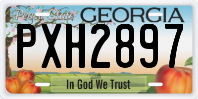 GA license plate PXH2897