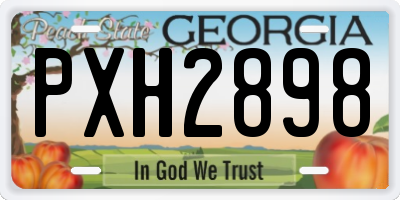GA license plate PXH2898