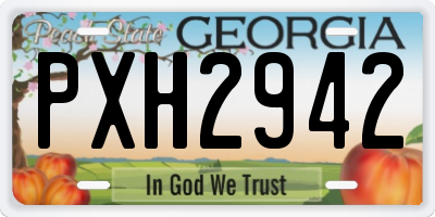 GA license plate PXH2942
