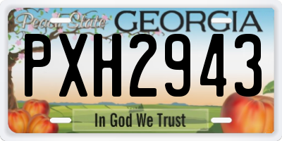 GA license plate PXH2943