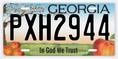 GA license plate PXH2944
