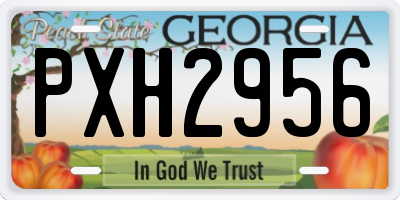 GA license plate PXH2956