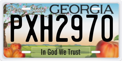 GA license plate PXH2970