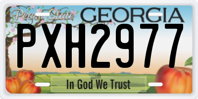GA license plate PXH2977