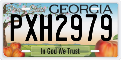GA license plate PXH2979