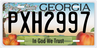 GA license plate PXH2997