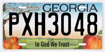 GA license plate PXH3048