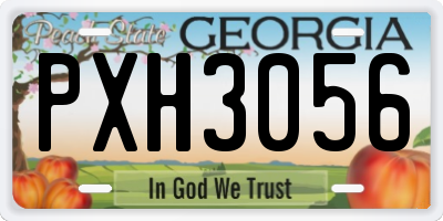 GA license plate PXH3056