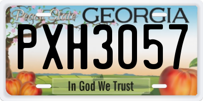 GA license plate PXH3057